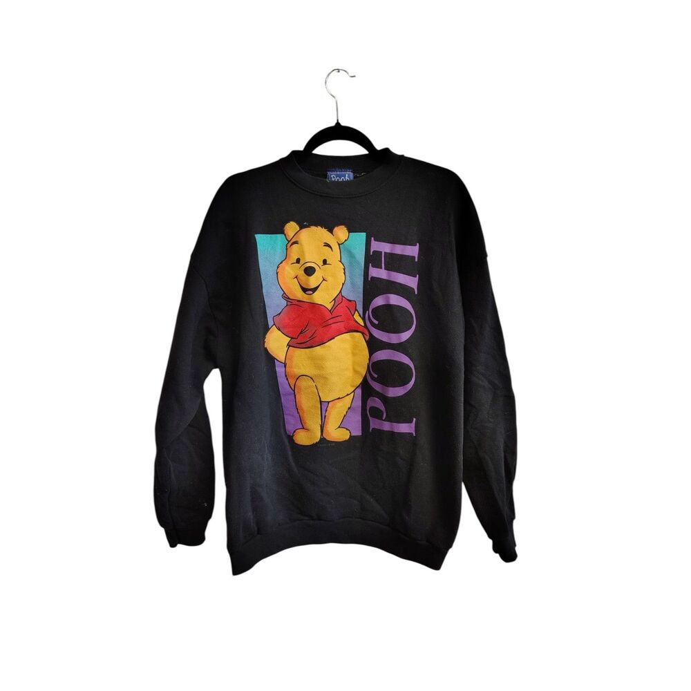 Vintage Disney‎ Winnie The Pooh XL Black Graphic Sweatshirt